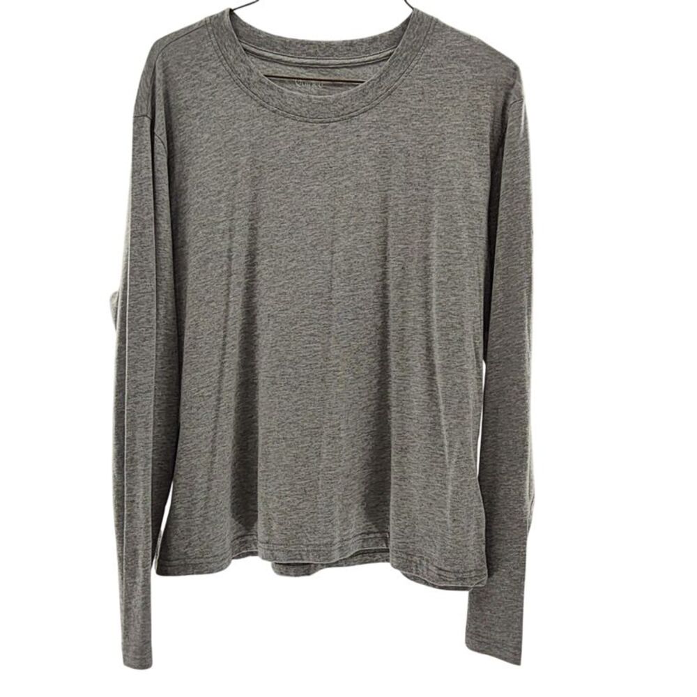 Quince Gray Sleeved Top L